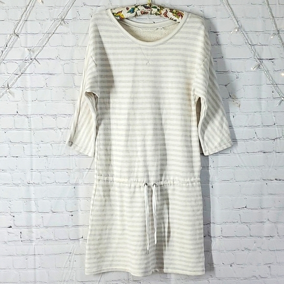 2012 Y2K Victoria's Secret Neutral Tone Striped Knit Sweater Dress Womens Sz M - Picture 1 of 16